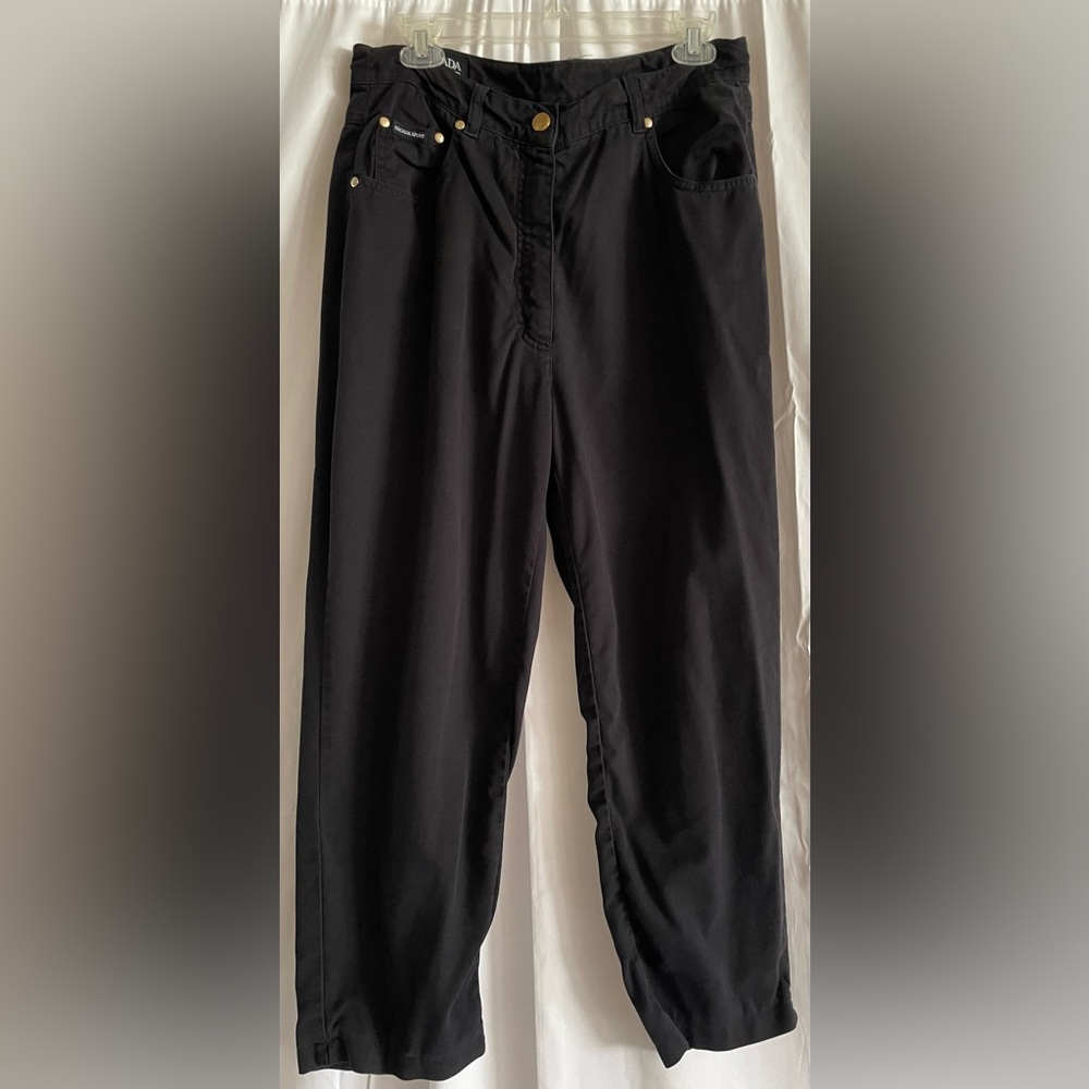 Escada Sport Crop Black Pants International Size 42